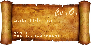 Csiki Otília névjegykártya